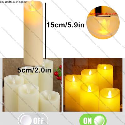 Uplift Picks 10240PCS Flameless Pillar Candles With Remote Control And Flickering LED 15cm 20 Pcs