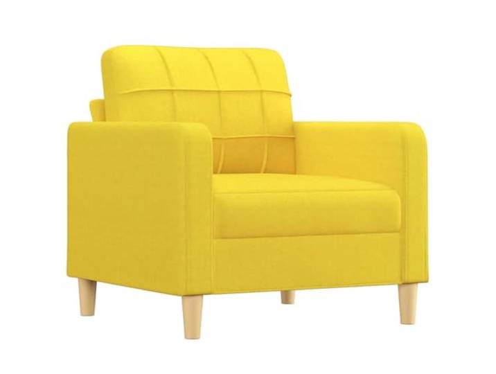 KTHLBRH 3-teiliges Sofaset hellgelb mit Kissen Stoff 100 % Polyester, Gestell aus Metall, Schaumstoff, 1 Sofa, 1 2-Sitzer-Sofa, 1 3-Sitzer-Sofa