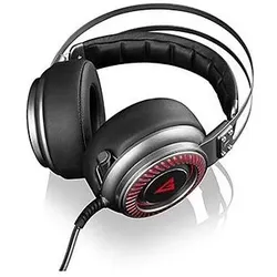 Modecom Headphones With Microphone Volcano Saber (Kabelgebunden), Gaming Headset, Schwarz, Silber