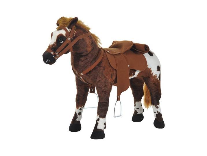 FELIXLEO Schaukelpferd Reitpferd Spielpferd zum Reiten Stehpferd mit Sattel, Sound, (1 tlg)