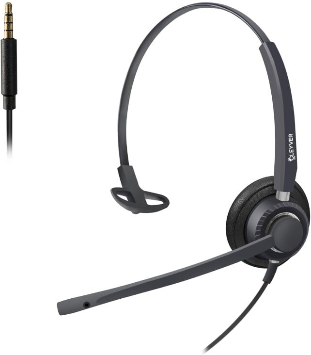Cleyver - HC60 Mono Jack Casque filaire Jack Mono pour softphone