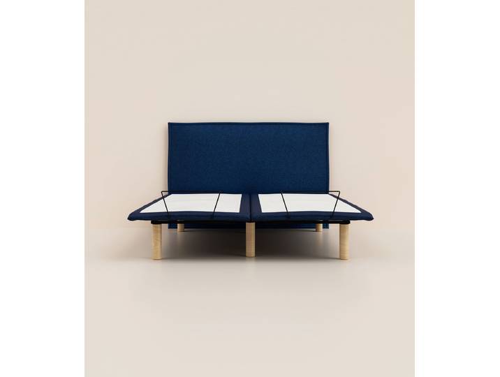 Lit électrique 160x200 cm - Bleu - Tediber