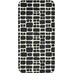 BADEMATTE Modern - Bio - Schwarz Badteppich 60x120 cm