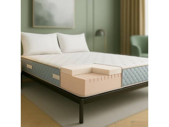 Matelas orthopédique - THE WHITE STONE - 160x200 - 22 cm - Mémoire 9 zones - Made in Italy