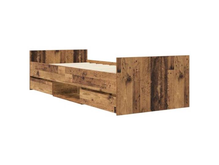 KTHLBRH Bettkasten aus antikem Holz mit Schubladen Minimalistisches Design, robustes Holz, einfache Montage, einfache Wartung