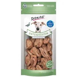 DOKAS 8 x 22g Entenherz gefriergetrocknet Hundesnack-Sparpaket