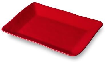 Certified International "Certifed International Berry Red Christmas Rectangular Platter 14"" x 10"" - 14 L x 10 W x 1.25 H"