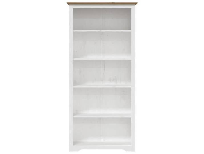 Bibliothèque - ZERODIS - BODO - Bois de pin massif - 5 étagères - 80x38x180 cm