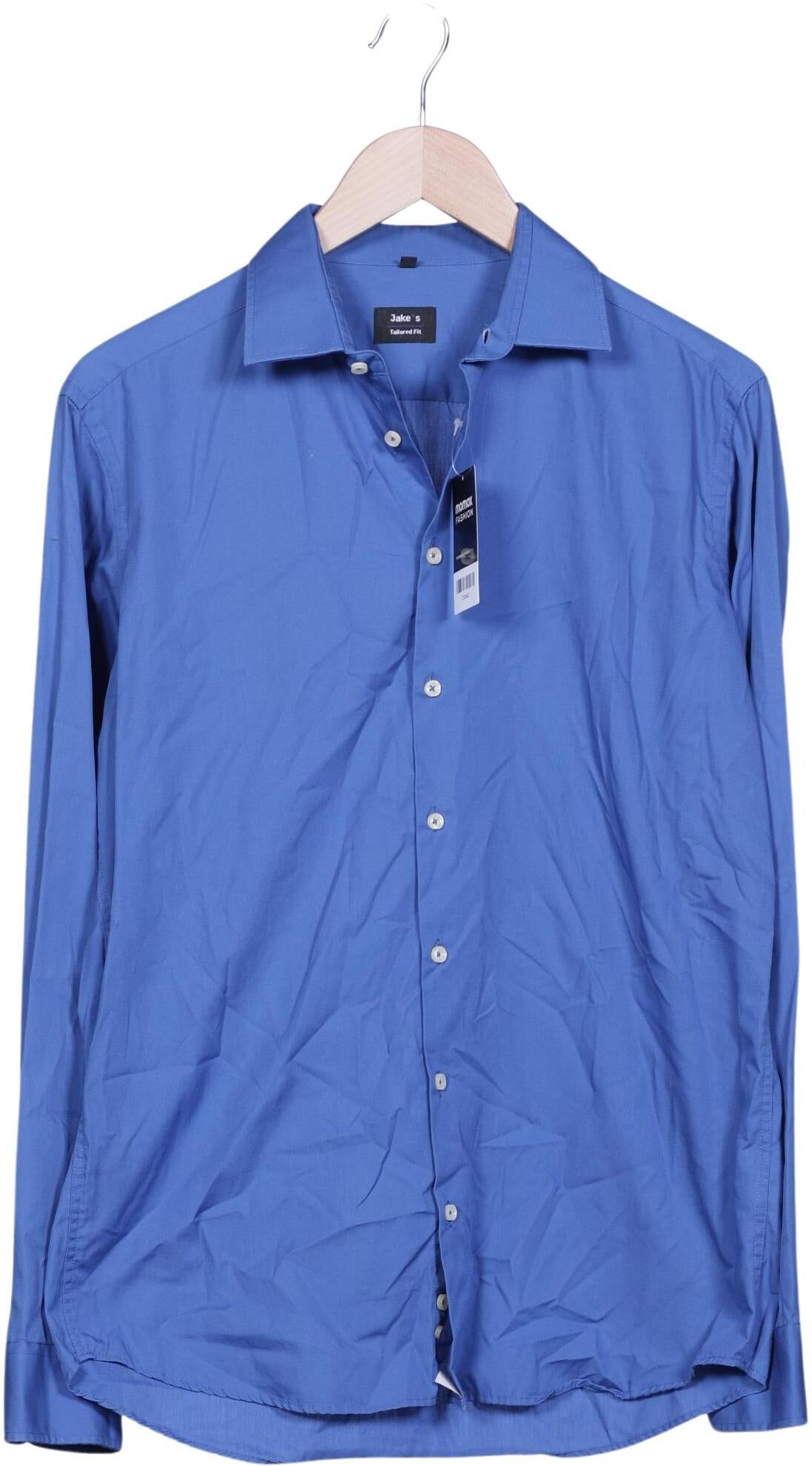 Jake s Herren Hemd, Blau, Gr. 39, Baumwolle - Second Hand