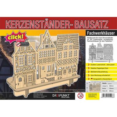 Fachwerkhäuser Kerzenständer-Bausatz