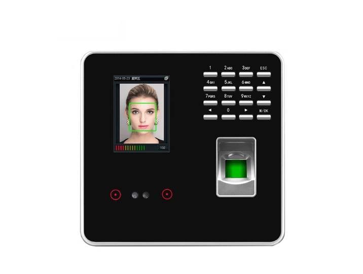 Machine de contrôle d'accès et de pointage biométrique par reconnaissance faciale et empreinte digitale, avec horloge de pointage USB Linux et serrure électrique intégrée