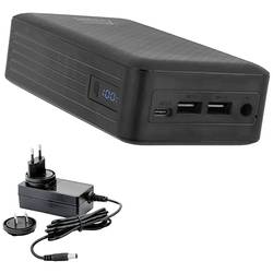 XTPower XT-27000 DC AO PA Powerbank 26800 mAh Li-Ion USB, USB-C®, DC-Buchse 3.5 mm Schwarz gleichzeitiges Laden und Entladen, Statusanzeige 250639