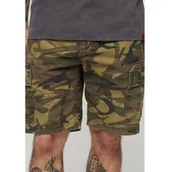 Superdry für Herren. M7110434A Cargo Shorts Heavy grün (30), Lässig, Camouflage, Baumwolle
