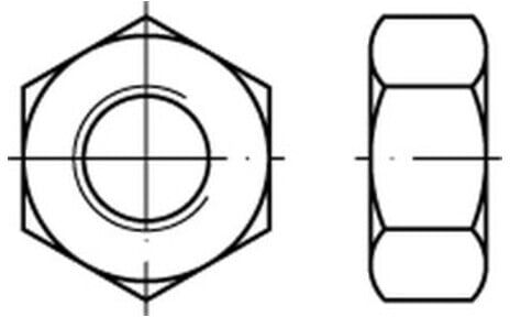 Industrial Quality Supplies DIN 934 6 AU Links-Fein (<=M 8 = 6/8) Sechskantmuttern mit metrischem Links-Feingewinde - Abmessung: M 10 x 1 -LH VE=S (100 Stück) ; Industrial Qualit (009343070100100)
