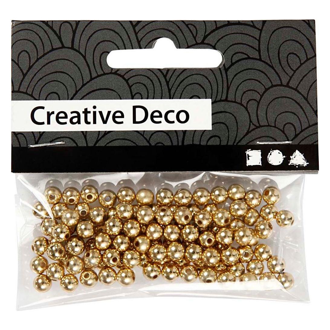 Creativ Company Perlen Gold, 100 Stück. (5707167446829)