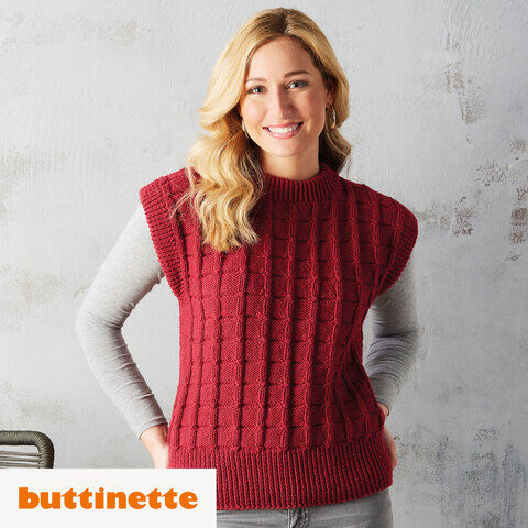 Strickanleitung – Pullunder in Karo-Optik aus Woll Butt Innsbruck