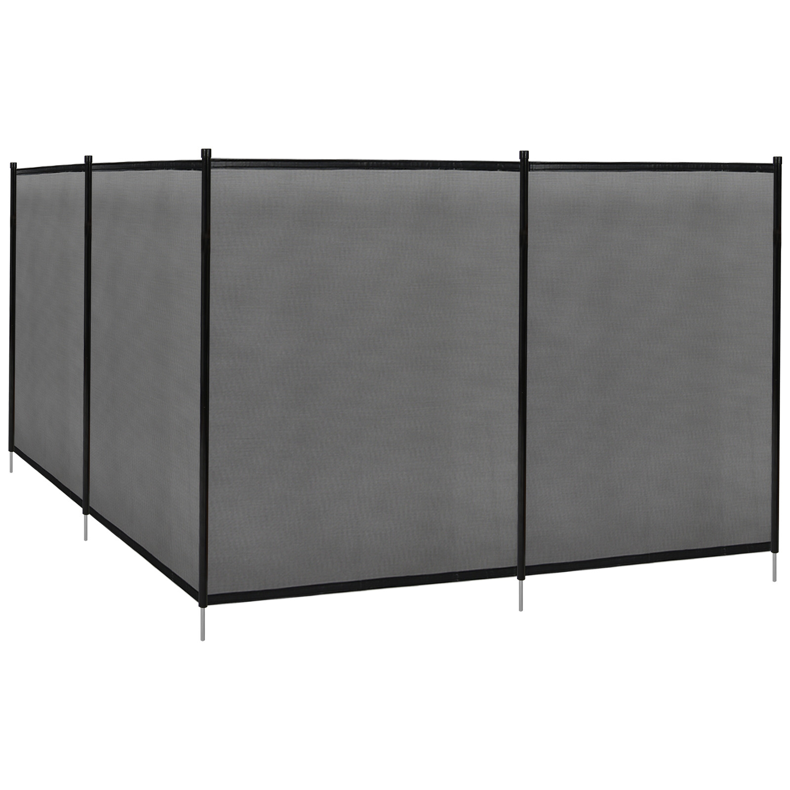 Costway Zwembadhek en Tuinhek Complete Set voor Zwembad en Vijver, 360 x 125 cm