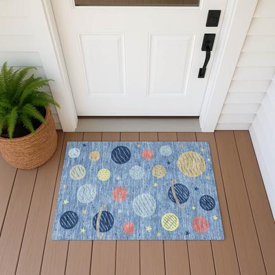 Addison Rugs Machine Washable Indoor/ Outdoor Modern Planets Chantille Rug