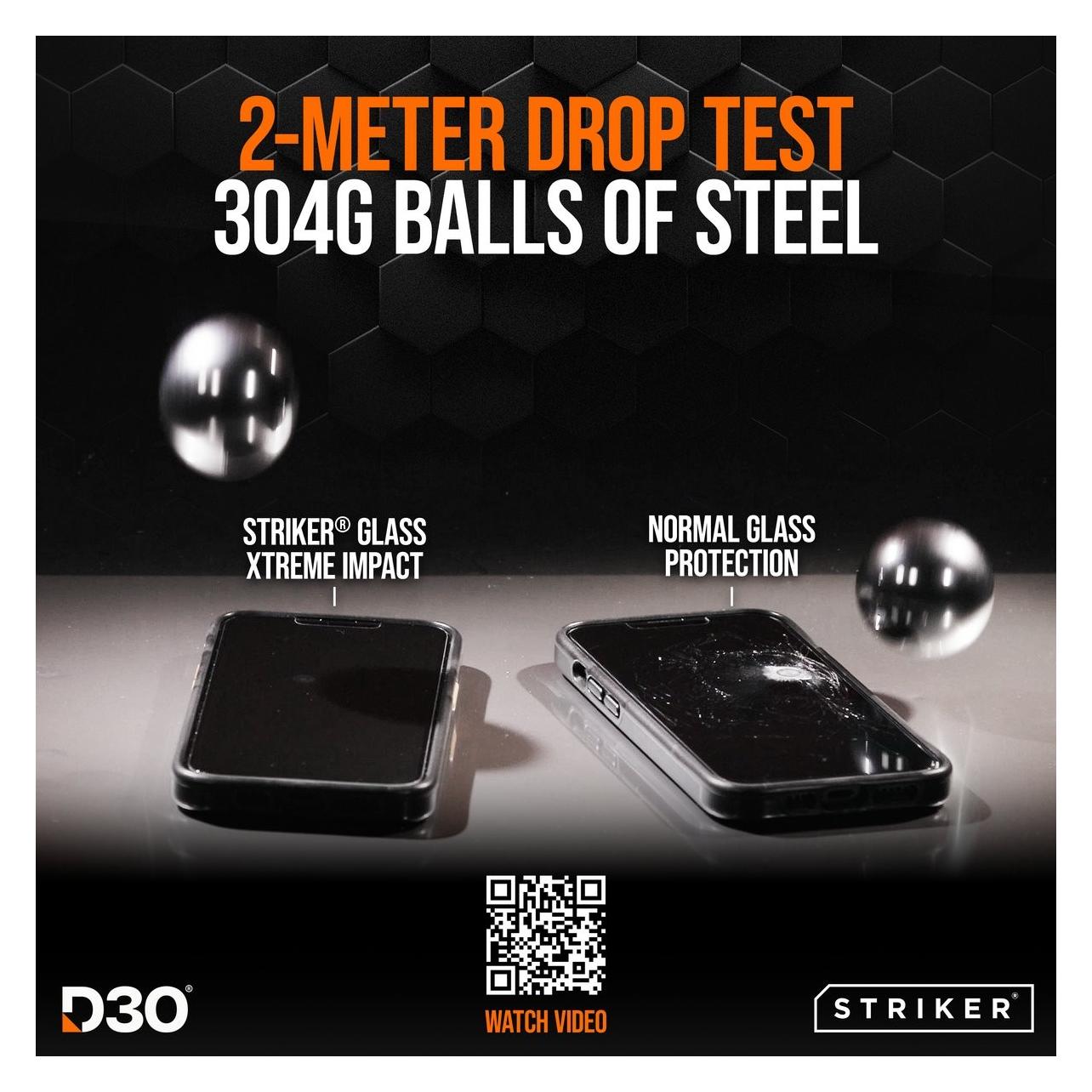 Striker D3O Gehärtetes Glass Edge To Edge Displayschutzfolie Apple iPhone 12/12 Pro (1 Stk., Apple iPhone 12, Apple iPhone 12 Pro) (D3OXIGBF020)