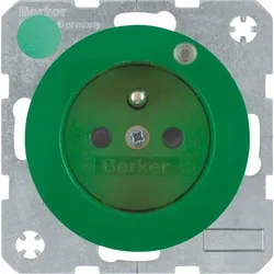 Berker Steckdose gn/gl mit Schutzkontaktstift 6765092003