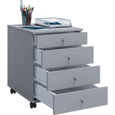 Container VCM "Rollcontainer Bürocontainer Schublade Lona 50 cm", grau, B:42cm T:50cm, Obermaterial: 100% Holz Wood., Rollwagen, Rollcontainer