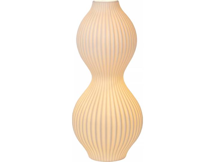 Lampe de table glamour en porcelaine blanche 40 cm E14 Momoro Lucide