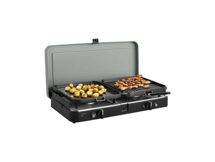 CADAC - 2-Cook 3 Pro Deluxe - Tischgrill - 50mBar - Campinggrill Für draußen grillen, Stahl, Aluminium, Kunststoff, Gas Barbecue, Inkl. Transporttasche