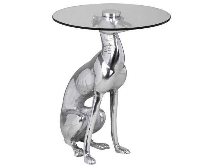 Mid.you Beistelltisch, Silber, Metall, rund, 40x50x40 cm, Wohnzimmer, Wohnzimmertische, Beistelltische, Beistelltische Metall