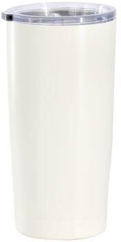 Gibson 18oz Stainless Steel Thermal Tumbler with Acrylic Lid in Cream