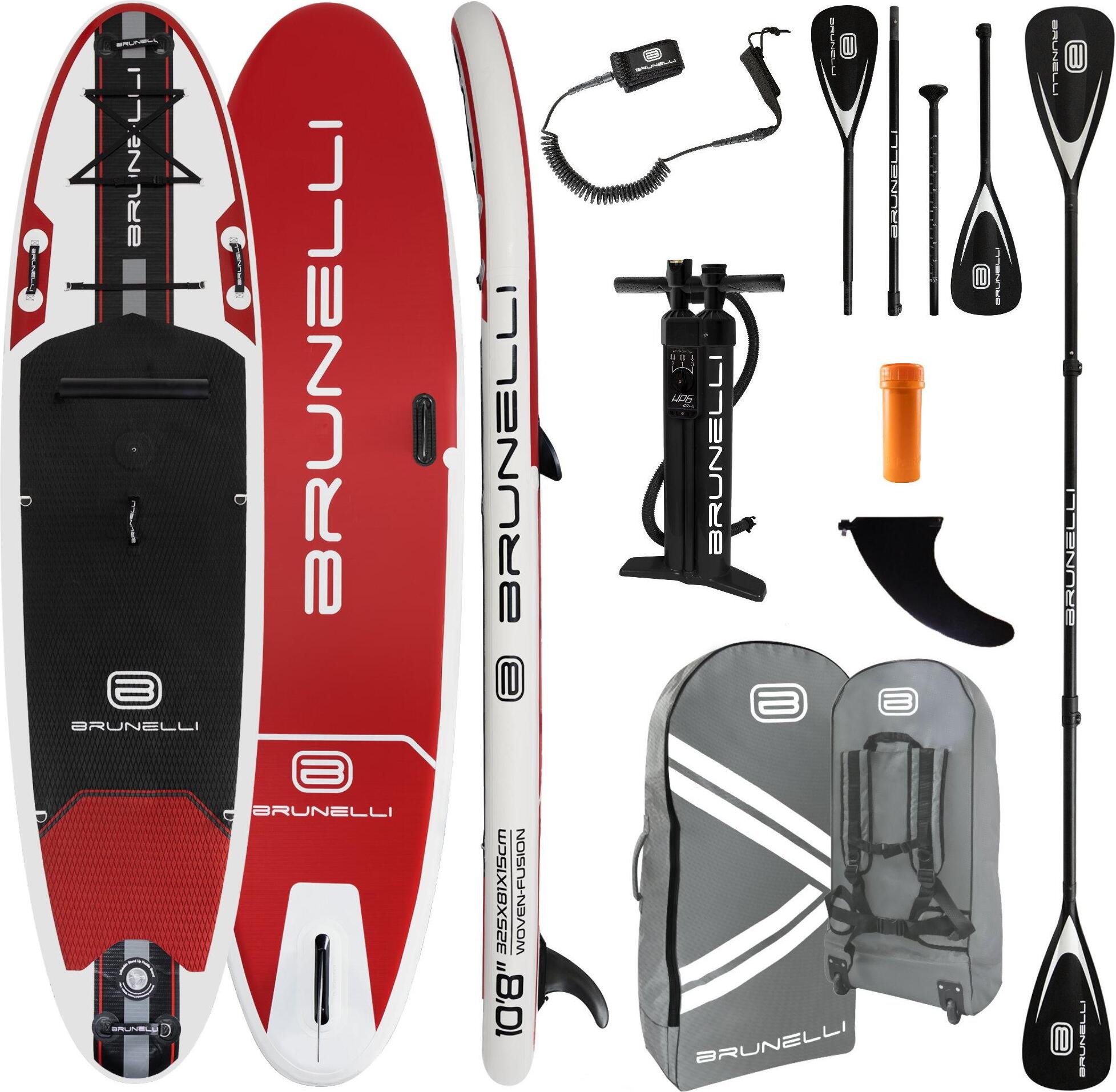 BRUNELLI 10.8 Windsurf Woven X Fusion Double Layer iSUP Board aufblasbar Stand U SUP Board