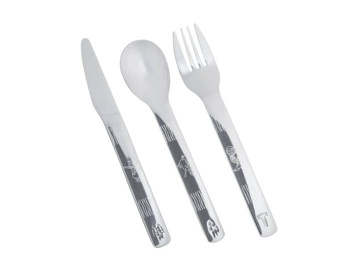 Vargen & Thor Couverts pour enfants Lupo Emil, 9 pièces Argent
