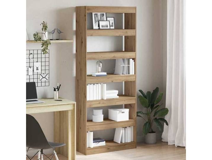 (ON SALE)Armoire de Rangement MEUBLE ETAGERE - Bibliothèque - chêne artisanal - 80x30x198 cm Bois d'ingénierie EU488576