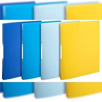 Exacompta 54110E 20x Ringbuch A4 mit 2 Ringen 15mm, Recycling-PP, BeeBlue - Farben sortiert