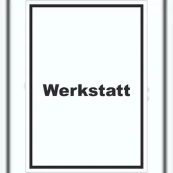 HB-Druck Werkstatt Aufkleber mit Text Handwerk Reparatur hochkant A9 (37x52mm)