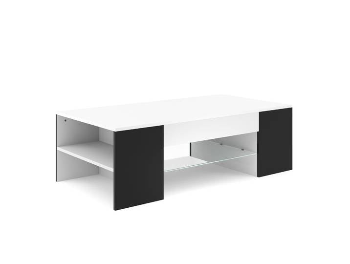 Beistelltisch ROANA 118 x 60 x 37 cm weiss/schwarz