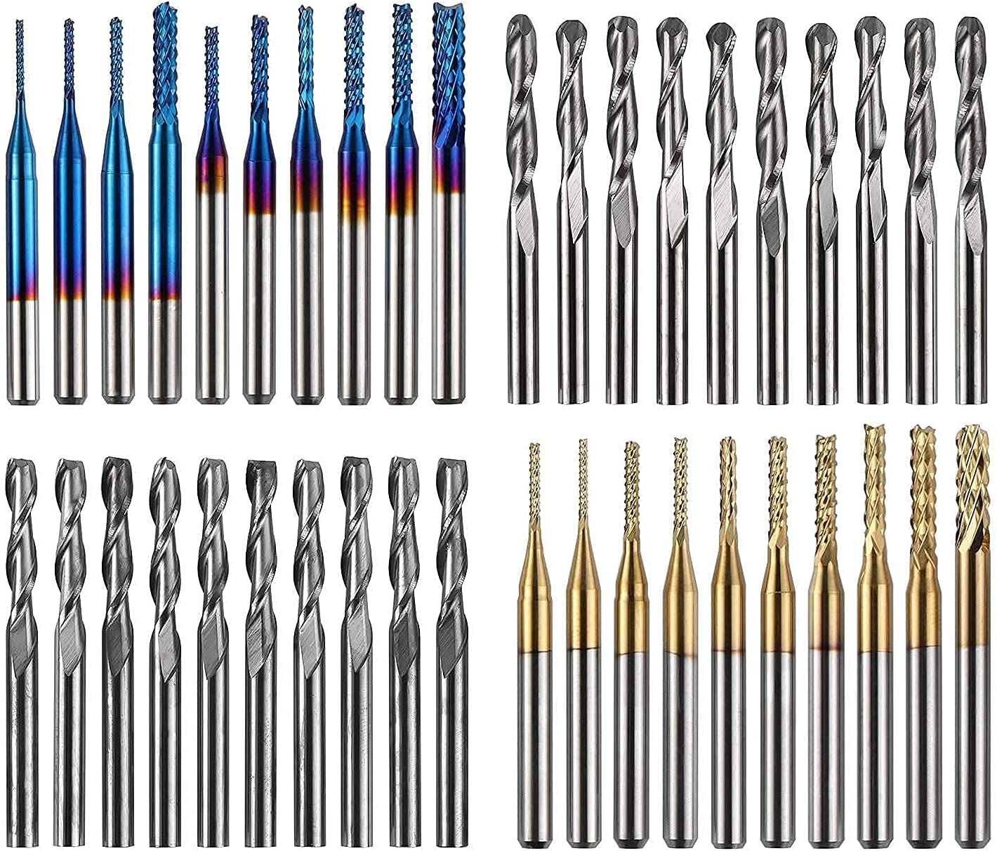 TwoTrees End Mills for CNC - 40pcs 200106161