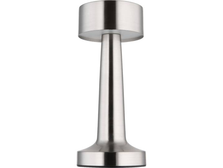 GLOBO LIGHTING LED Tischleuchte ANGELIKA - Akkutischleuchte , silber (nickel matt), 1, 1 Stk., Leuchten, Design Tischleuchte, Akku, modern, Akkulampe, CCT, LED Tischleuchte