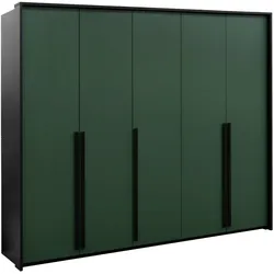 DREHTÜRENSCHRANK AZIR 255/217/65 cm 4-türig Schwarz