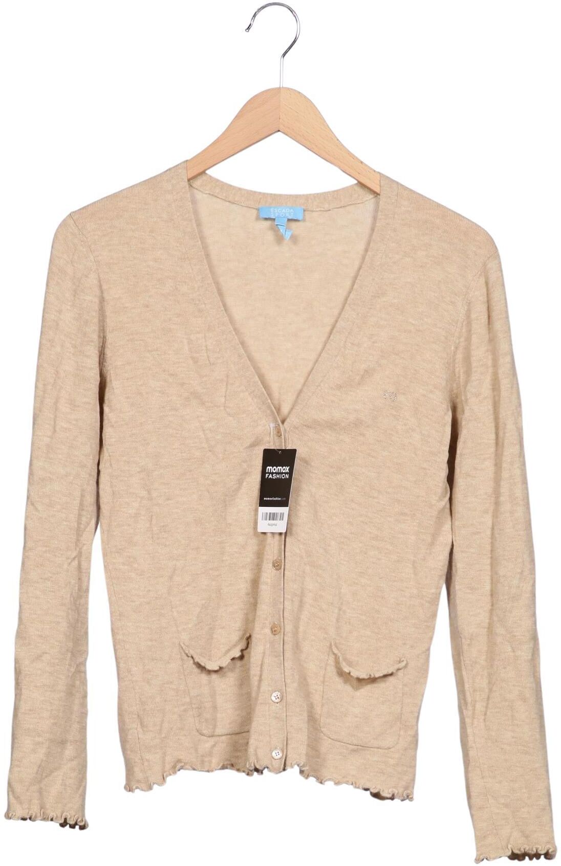 Escada Sport Damen Strickjacke, Beige, Gr. L, Kaschmir / Synthetik / Elasthan - Second Hand