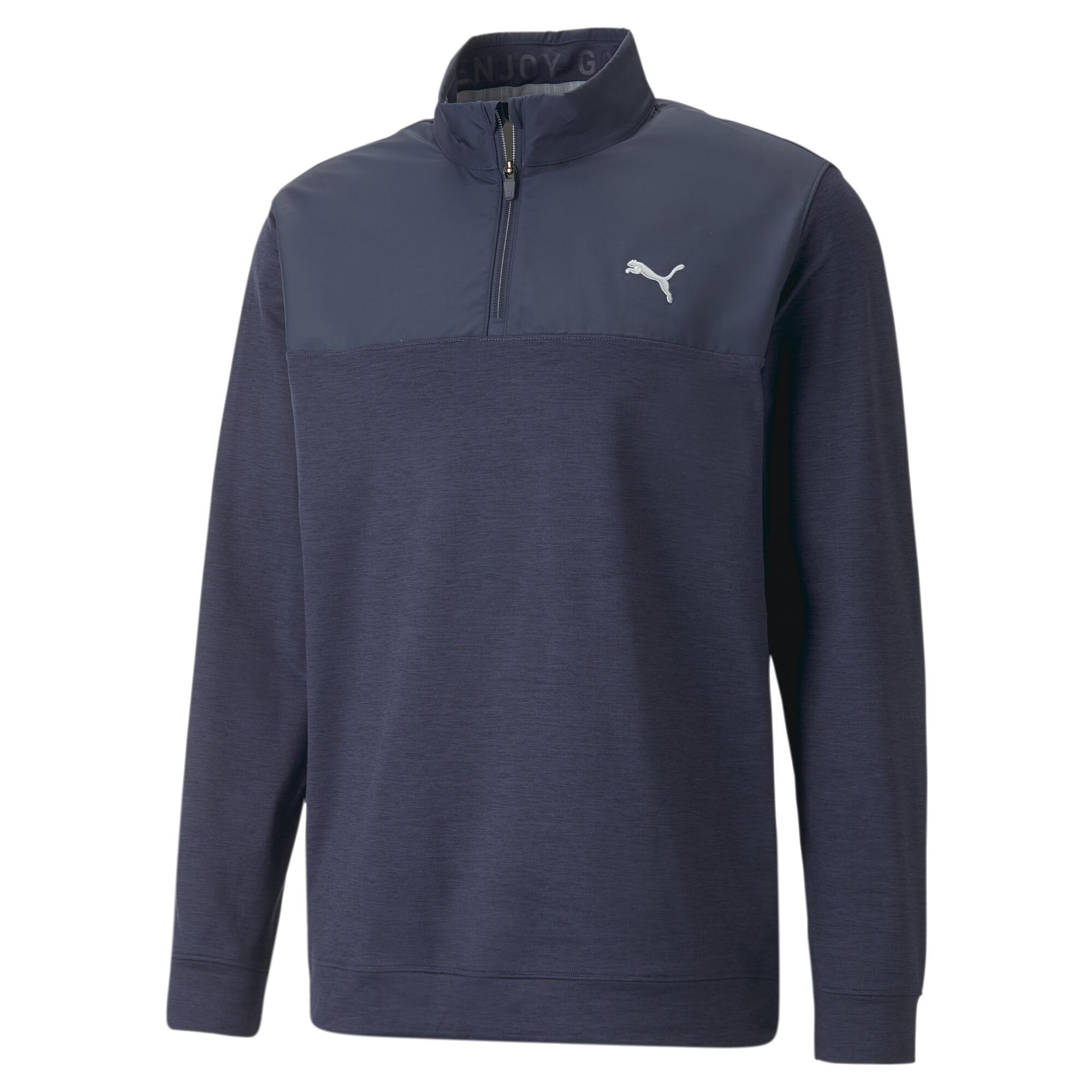 PUMA Herren Cloudspun Colourblock Viertel-Zip Golf Sweatshirt