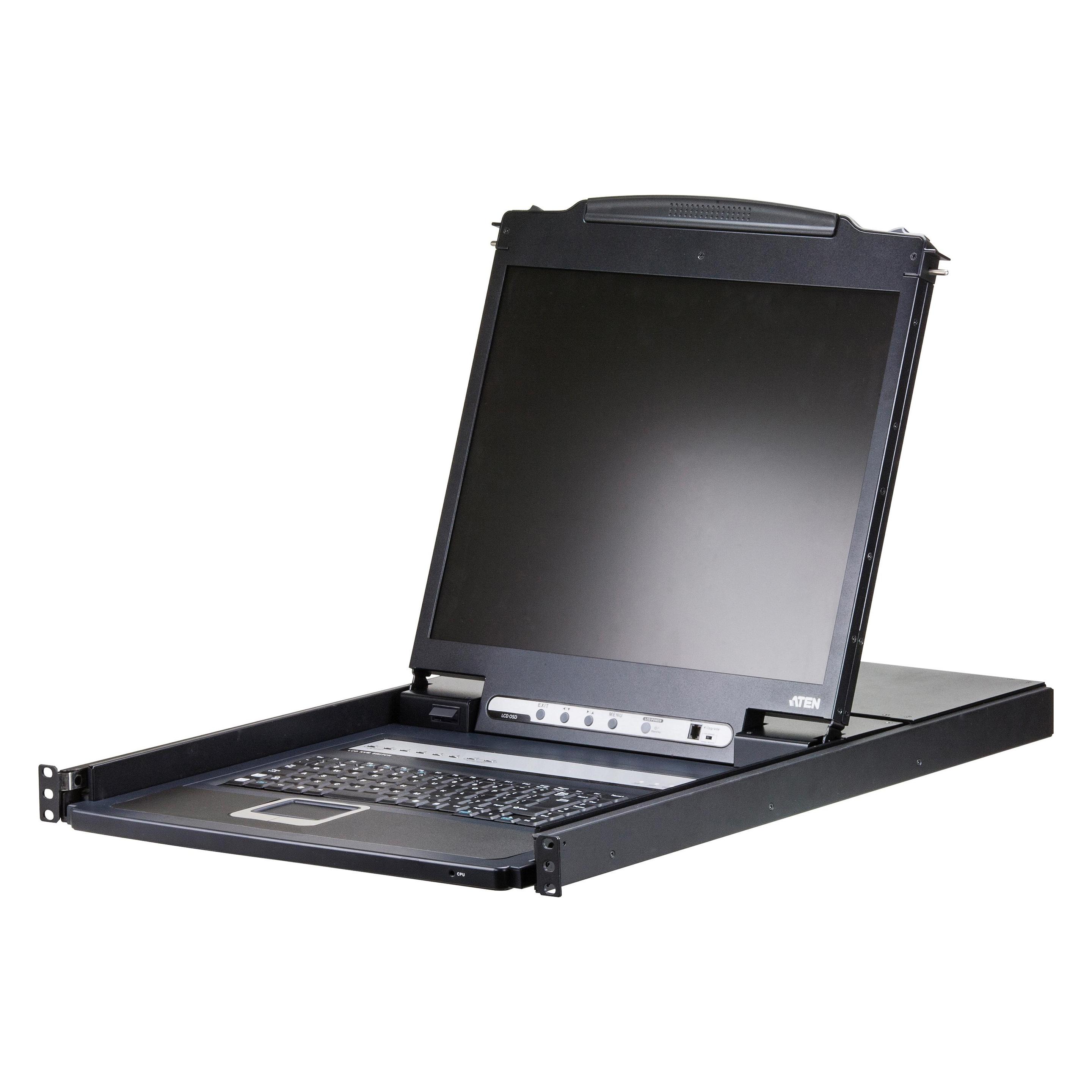 Aten CL1308N IT KVM-Switch 8-Port, 19"-LCD-Konsole (PS/2-USB, VGA) IT-Layout (CL1308N-IT)
