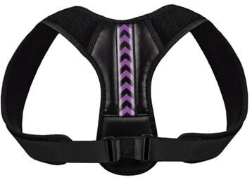 Useful Little Things Adjustable Back Posture Corrector And Spine Reshaping Belt a Black Purple xxl