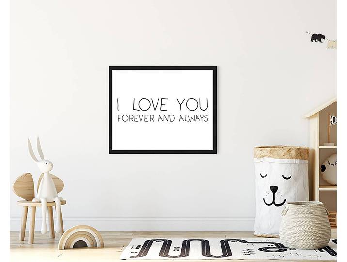 Tableau Déco I Love You Forever Always 43 x 53cm Multicolore