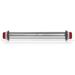 Lacor Edelstahl-Nudelholz mit Ringen, Wallholz, Silber, Rot