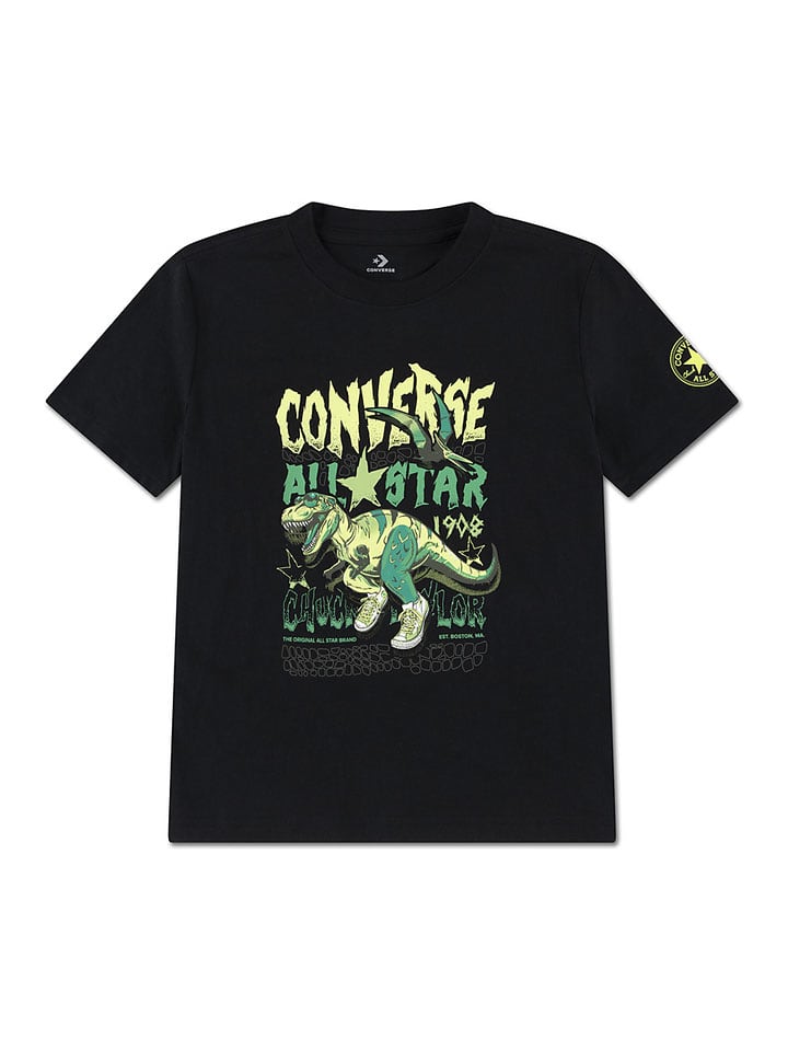 Converse Shirt in Schwarz/ Grün - 140-152