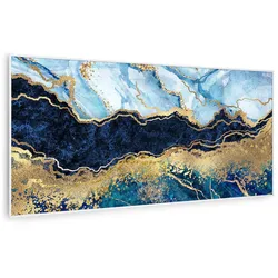 Klarstein Wonderwall Air Art Smart Infrarotheizung Blauer Marmor 120x60cm 700W Blau
