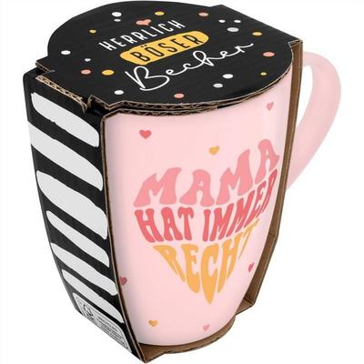Tasse mit Motivdruck 'Mama hat immer recht', mit Banderole