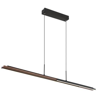 GLOBO LIGHTING LED Pendelleuchte "QUITO", braun (schwarz), Leuchten, Hängelampe/Hängeleuchte/Wohnzimmer/Esstisch/elegant, LED Pendelleuchte
