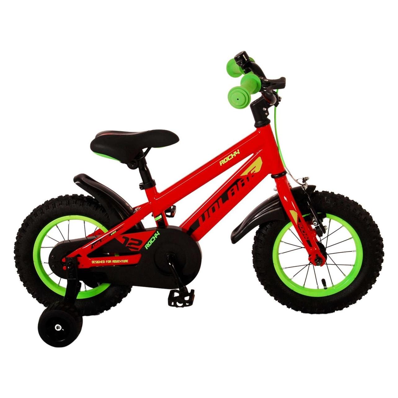 Volare Rocky Kinderfahrrad - Jungen - 12 Zoll - Rot (12") (21123)