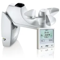 somfy 1818317 Soliris Smoove Uno Pure White Kit m.W/S-Sensor o.Rahmen, Wetterstation Zubehör, Weiss